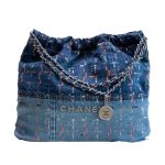 Chanel Demin Medium Bag Blue For Women 38.5cm / 15.1in