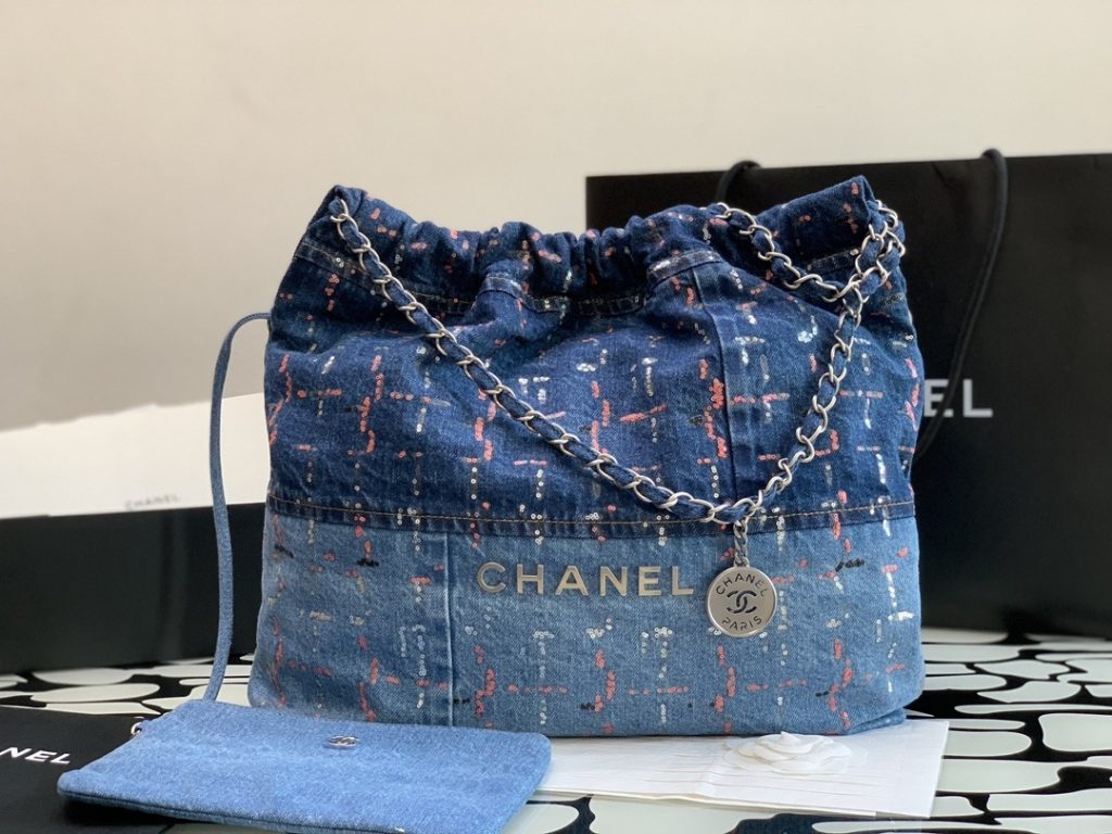 Chanel Demin Medium Bag Blue For Women 38.5cm / 15.1in