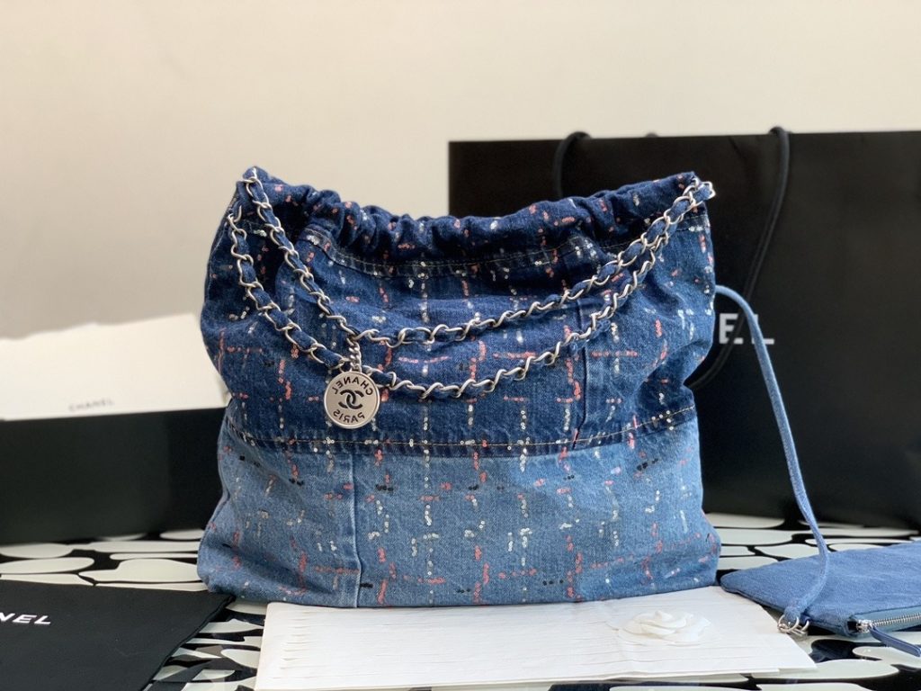 Chanel Demin Medium Bag Blue For Women 38.5cm / 15.1in