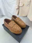 Chanel Double C Buckle Fisherman Loafers Brown For Women