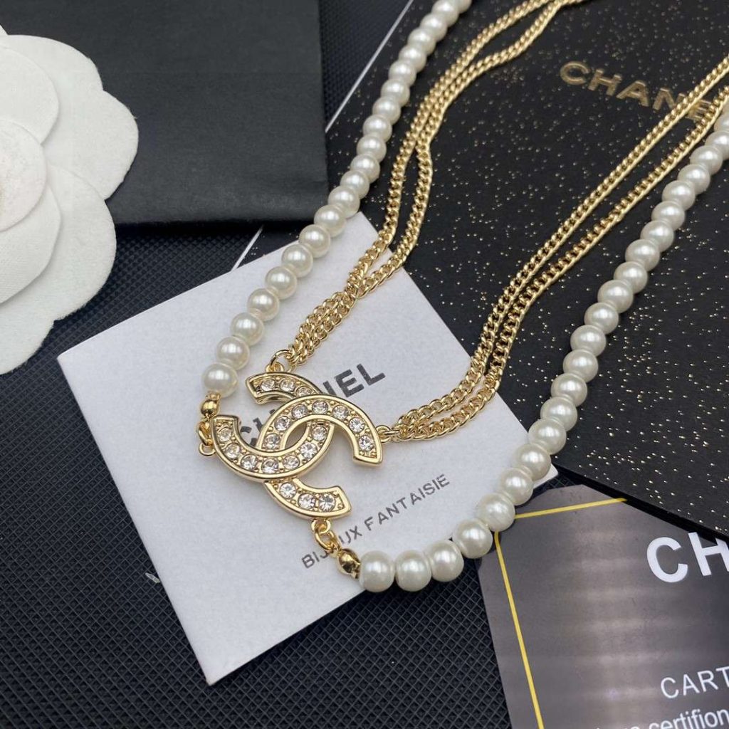 Chanel Double C Necklace Gold For Women