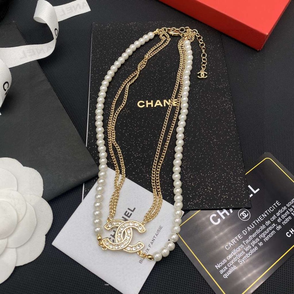 Chanel Double C Necklace Gold For Women