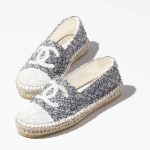 Chanel Espadrilles White And Black For Women- G45602 B16103 NW250