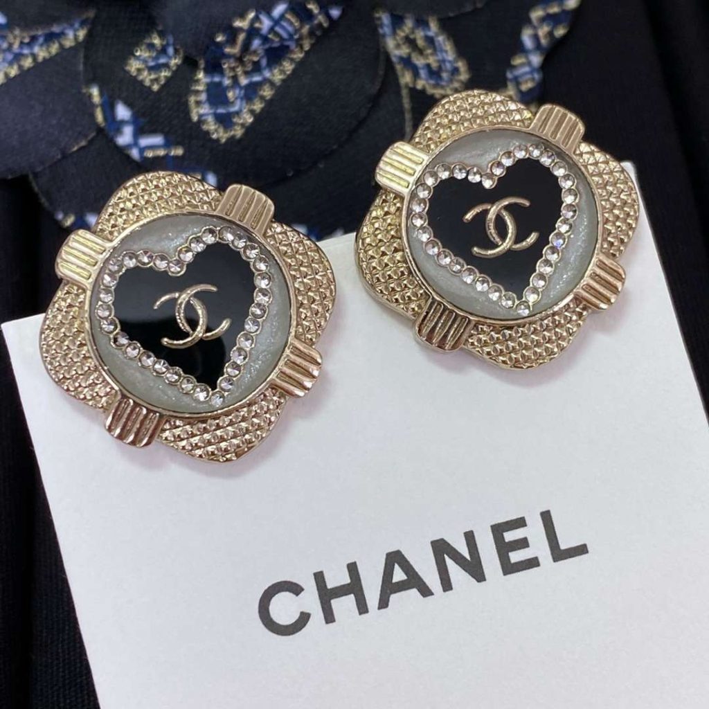 Chanel Earrings Black For Women