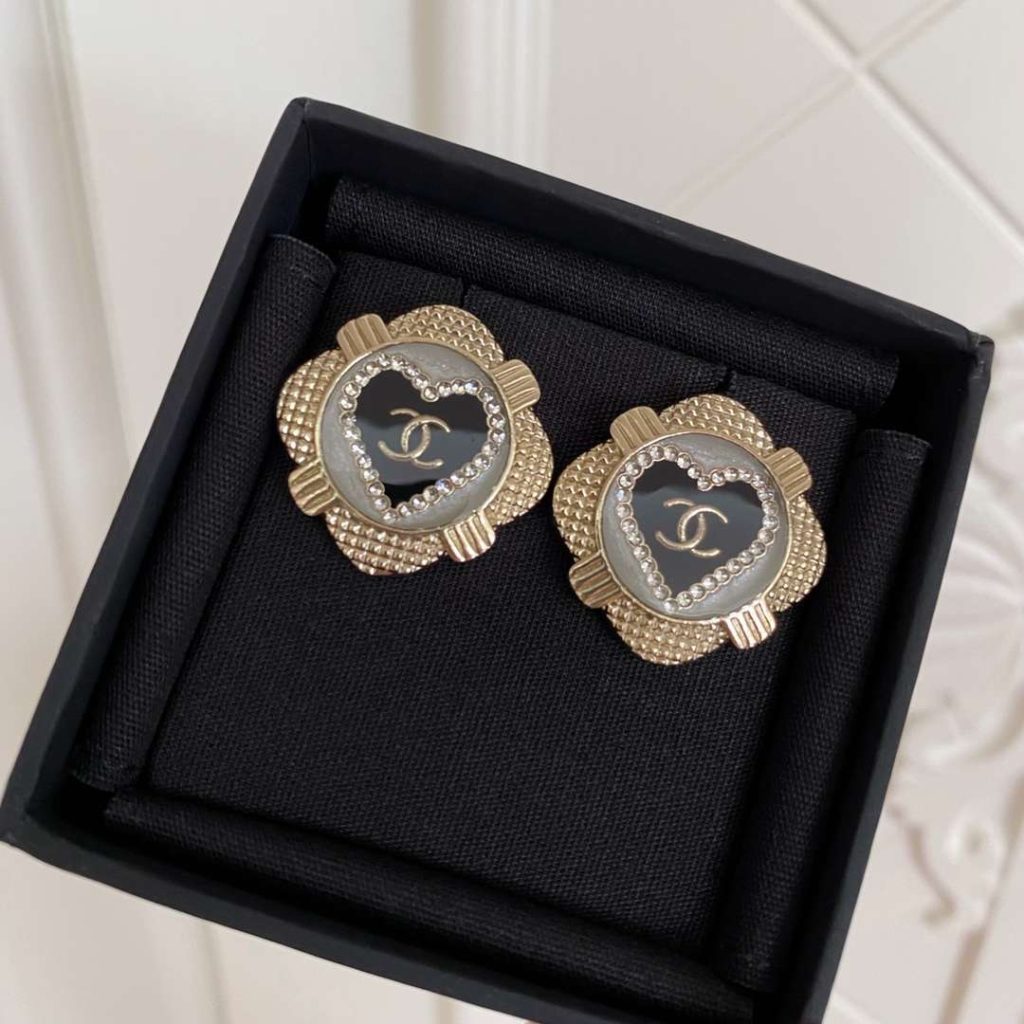 Chanel Earrings Black For Women