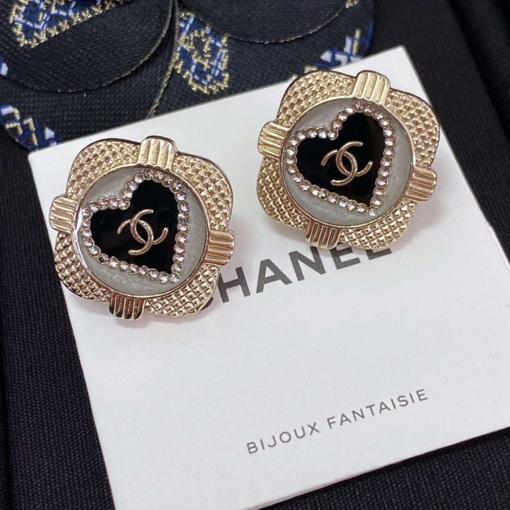 Chanel Earrings Black For Women