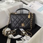 Chanel Flap Bag Black/Pink/White For Women 20cm / 7.9in