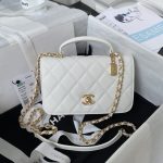 Chanel Flap Bag Black/Pink/White For Women 20cm / 7.9in