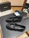 Chanel Flat Shoes Black For Women