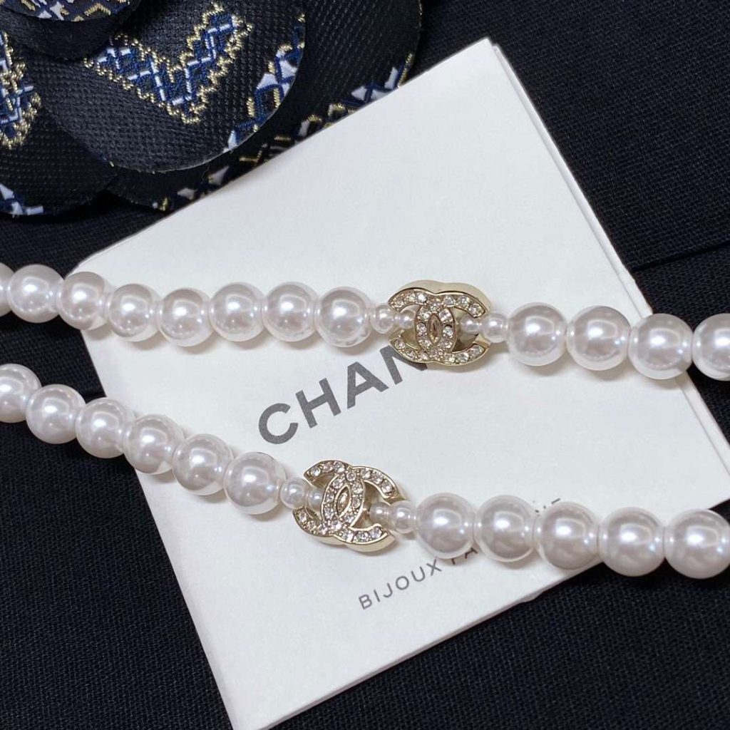 Chanel Flower Necklace White For Women