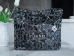 Chanel Flower Patterns Casual Style Logo Handbags Black For Women 37cm / 14.5in AS3261 B14797 NS806