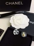 Chanel Fragrant Acrylic Block Earrings White For Women