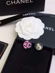 Chanel Fragrant Acrylic Block Earrings Pink For Women