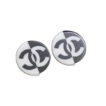 Chanel Fragrant Acrylic Block Earrings White For Women