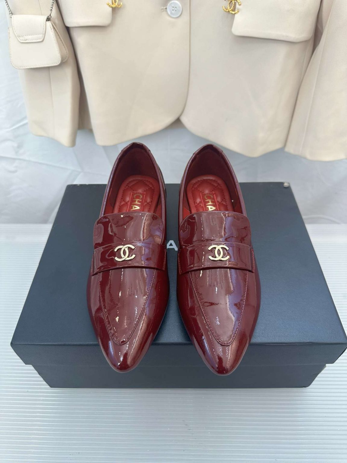 Chanel Goddess Loafers Burgundy For Women