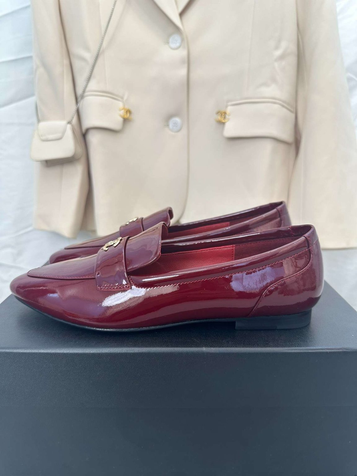 Chanel Goddess Loafers Burgundy For Women