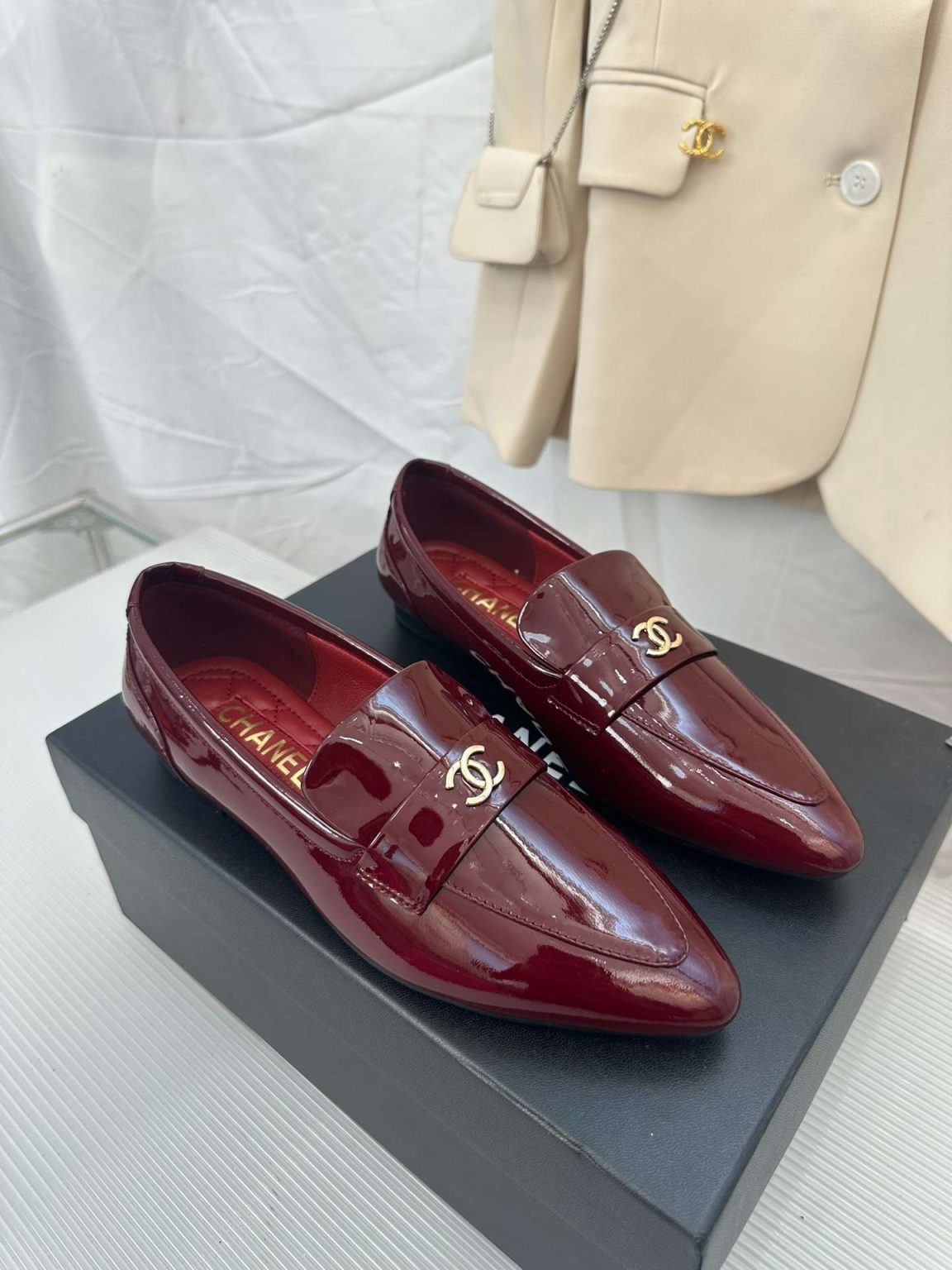 Chanel Goddess Loafers Burgundy For Women