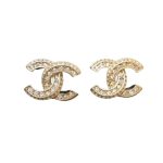 Chanel Halo CC Earrings Gold For Women