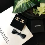 Chanel Halo CC Earrings Gold For Women