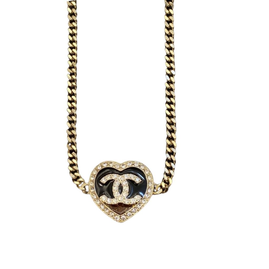 Chanel Heart Necklace Gold For Women