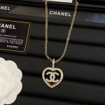 Chanel Heart Necklace Gold For Women