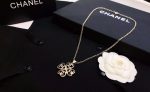 Chanel Hollow C Double Heart-Shaped Short Necklace Gold For Women