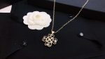 Chanel Hollow C Double Heart-Shaped Short Necklace Gold For Women