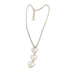 Chanel Hollow C Heart-Shaped Necklace Gold For Women