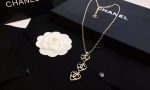 Chanel Hollow C Heart-Shaped Necklace Gold For Women