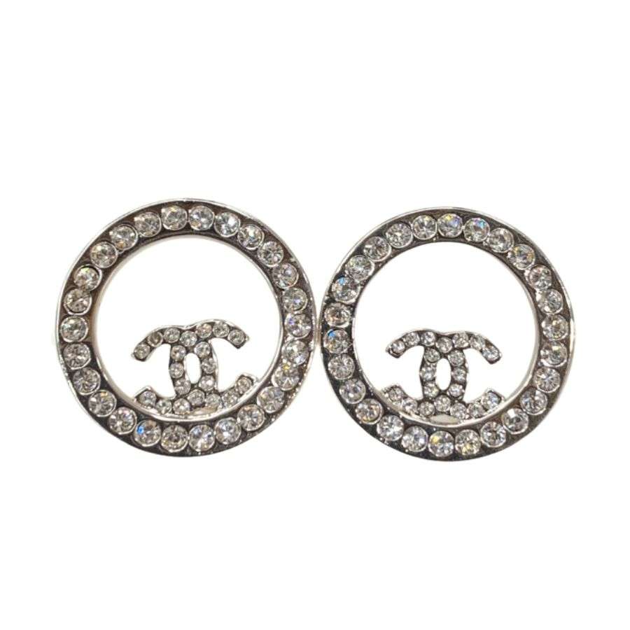 Chanel Hoop Earrings Silver For Women