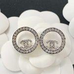 Chanel Hoop Earrings Silver For Women