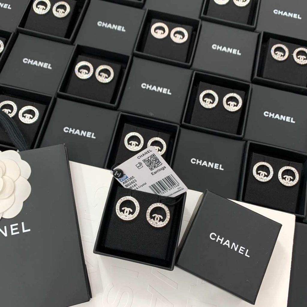 Chanel Hoop Earrings Silver For Women