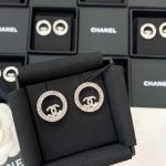 Chanel Hoop Earrings Silver For Women