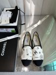 Chanel Interlocking CC Logo Ballet Flats White For Women