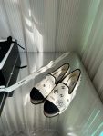 Chanel Interlocking CC Logo Ballet Flats White For Women