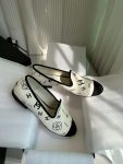 Chanel Interlocking CC Logo Ballet Flats White For Women