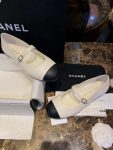 Chanel Interlocking CC Logo Mary Jane Flats White For Women