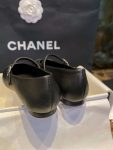 Chanel Interlocking CC Logo Mary Jane Flats Black For Women