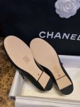 Chanel Interlocking CC Logo Mary Jane Flats Black For Women