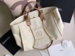 Chanel Large Deauville Pearl Tote Bag White For Women 15in/38cm A66941