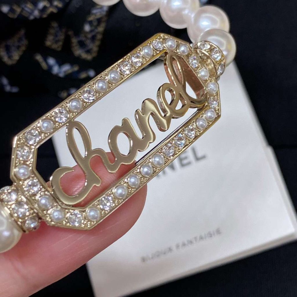 Chanel Letter Necklace White For Women