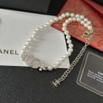 Chanel Letter Necklace White For Women