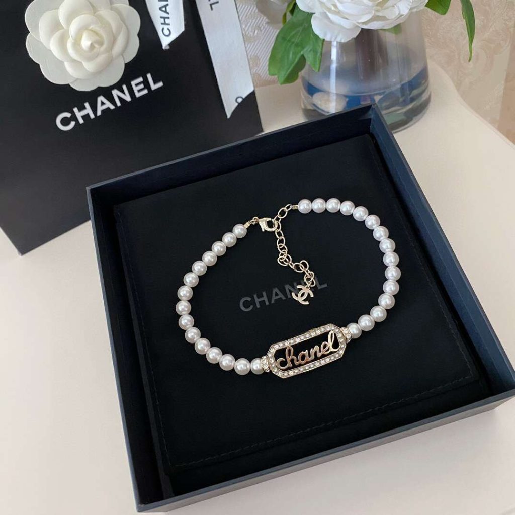 Chanel Letter Necklace White For Women