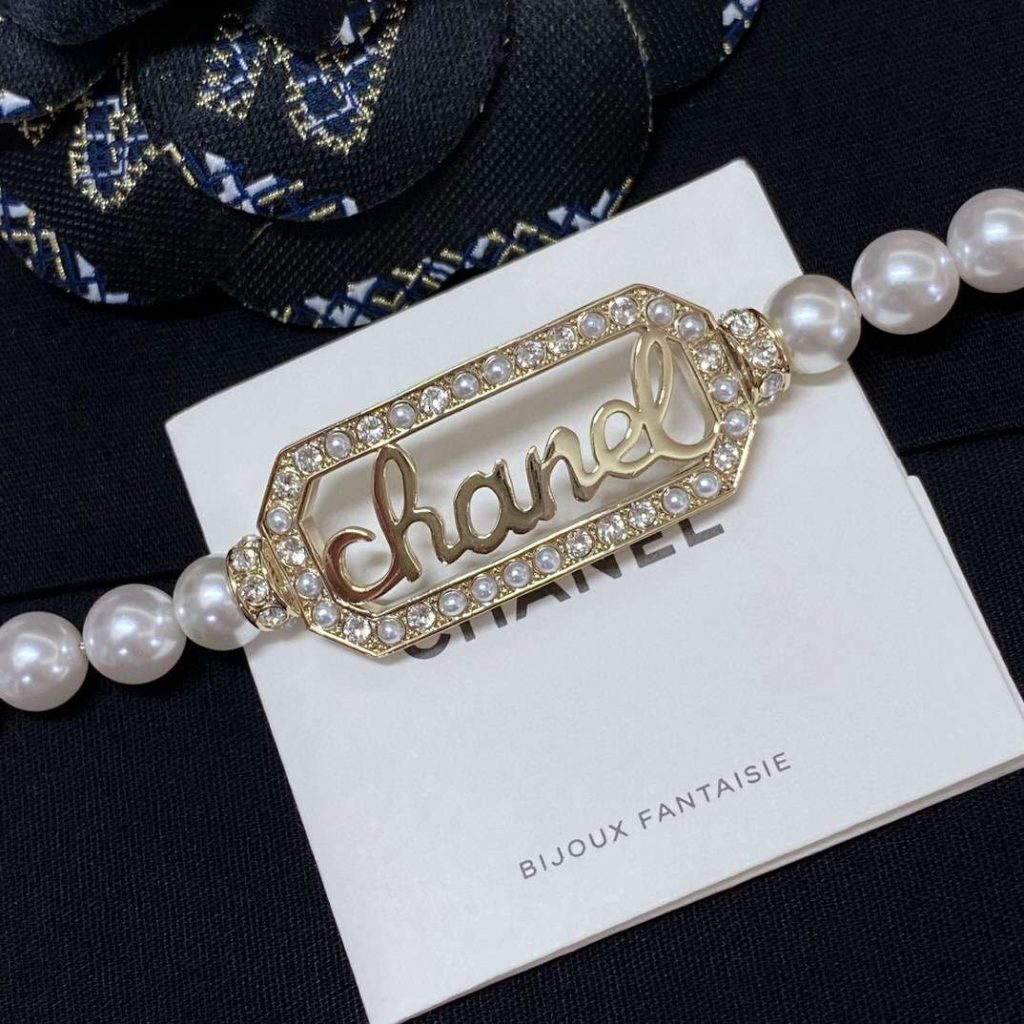 Chanel Letter Necklace White For Women