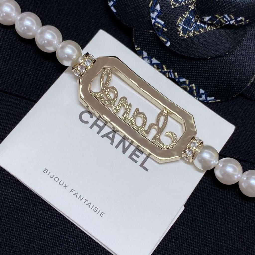 Chanel Letter Necklace White For Women