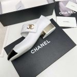 Chanel Logo CC Mary Jane White For Women