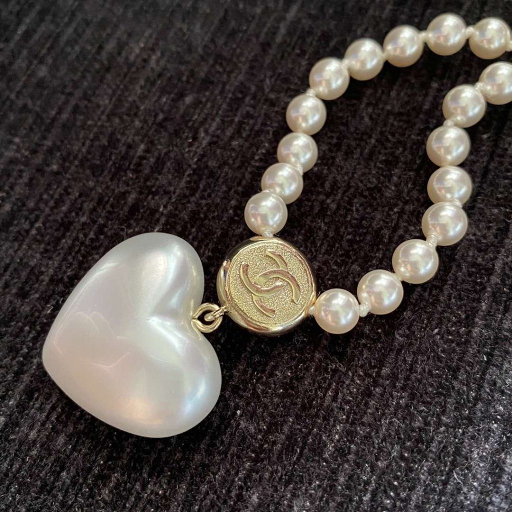 Chanel Love Pearl Necklace White For Women