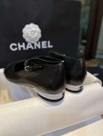 Chanel Mary Jane Flats Pearl Black For Women