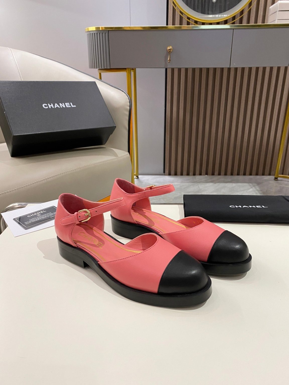 Chanel Mary Janes Pink For Women