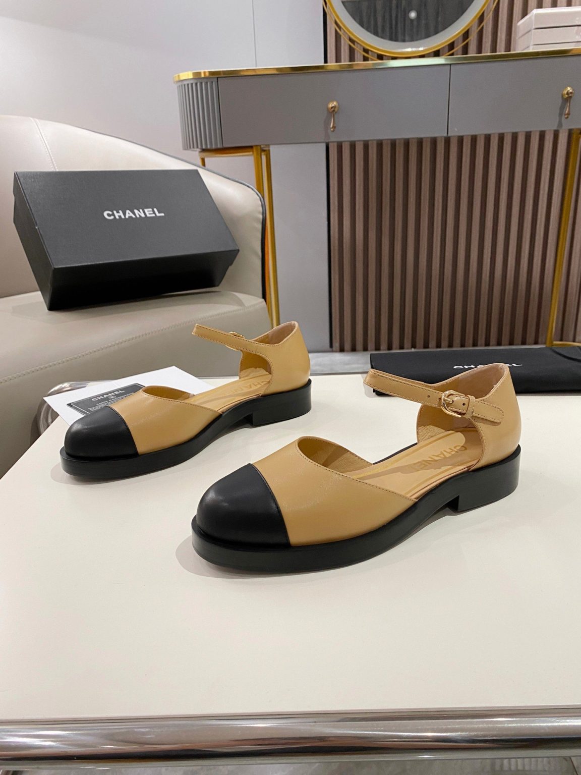 Chanel Mary Janes Brown For Women